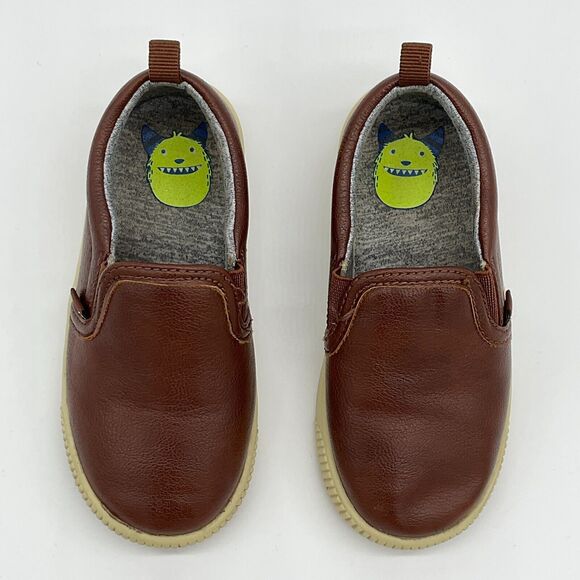 Carters Ricky2‎ Casual Sneakers Slip On Shoes Toddler Kids Size 9 Brown - Picture 2 of 9